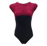 Meggie Crushed Velour Leotard - Carnation
