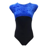 Meggie Crushed Velour Leotard - Royal