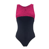 Tansy Crushed Velour Leotard - Carnation
