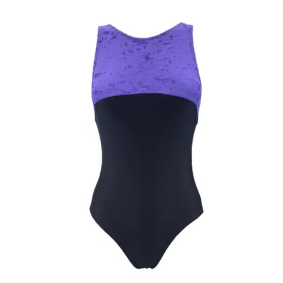 Tansy Crushed Velour Leotard - Delphinium