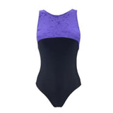 Tansy Crushed Velour Leotard - Delphinium