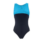 Tansy Crushed Velour Leotard - Turquoise
