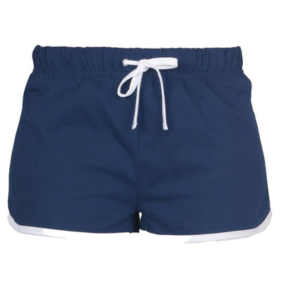 Ladies Retro Shorts - Navy/White