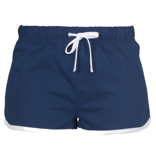 Ladies Retro Shorts - Navy/White