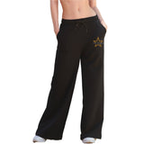 Star Performers Black Ladies Wide Leg Jogger
