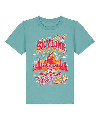 Skyline Gymnastics Season 2 Kids Teal T-Shirt