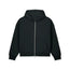 Boxy Zip Hoodie - Black