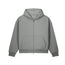 Boxy Zip Hoodie - Grey