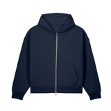 Boxy Zip Hoodie - Navy
