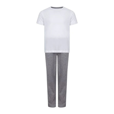 Kid's Long Pyjamas - White/Grey