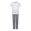 Kid's Long Pyjamas - White/Grey