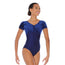 Roch Valley Teresa Crushed Velour and Nylon Lycra Leotard - Navy