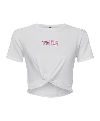 Womens Twist Crop top - White