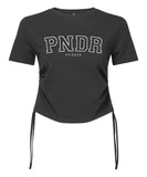 Womens Ruched Crop top - Black