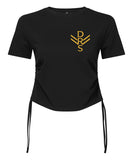 Dance Republic Scotland Tie Ruched Crop Top