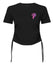 The Performance Hub Tie Ruched Crop Top - Purple Design
