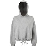 Ladies Cropped Over Sized Hoodie