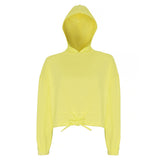 Ladies Cropped Over Sized Hoodie