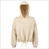 Ladies Cropped Over Sized Hoodie
