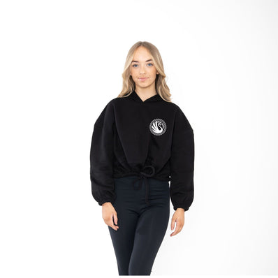 Swan Samba Ladies Cropped Over Sized Hoodie