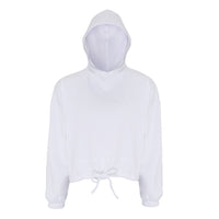 Ladies Cropped Over Sized Hoodie