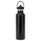 Sports Water Bottle With Flip Up Straw - Black