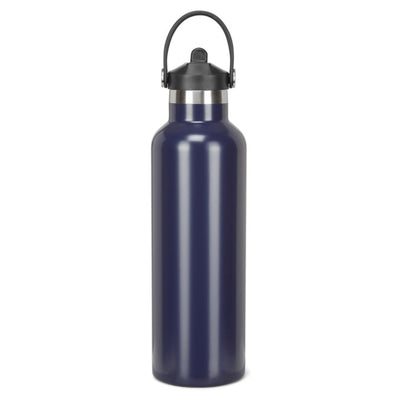 Sports Water Bottle With Flip Up Straw - Navy