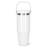 Water Bottle With Carry Handle - White