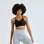 Ruched Front Sports Bra - Black