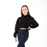 Kids Cropped Hoodie - Black