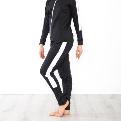 Adults Tracksuit Bottoms - Black/White
