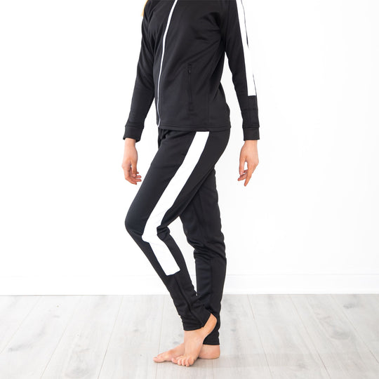 Adults Tracksuit Bottoms - Black/White