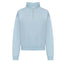 Crop 3/4 Zip Sweatshirt - Sky Blue