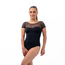 Pandr Mesh Cap Sleeve Leotard
