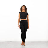 Dancisco Boat Neck Backless Crop Top