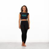 Fleet Dance Company Boat Neck Backless Crop Top