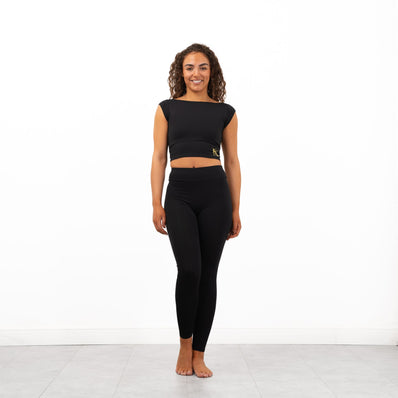 Katie Meghan Boutique Lyrcial and Love in Heels Boat Neck Crop Top