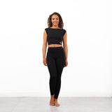 Katie Meghan Boutique Lyrcial and Love in Heels Boat Neck Crop Top