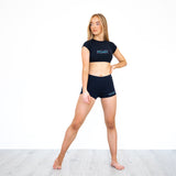 Premier Stage Academy Cap Sleeve Fitted Crop Top