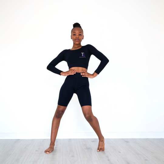 Teddington Dance Studios Long Sleeve Fitted Crop Top