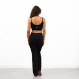 The Bambu Space Ruched Front Crop Top