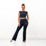 Star Performers Navy High Waist Flared Leggings