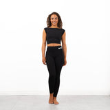 Gemini Boat Neck Backless Crop Top