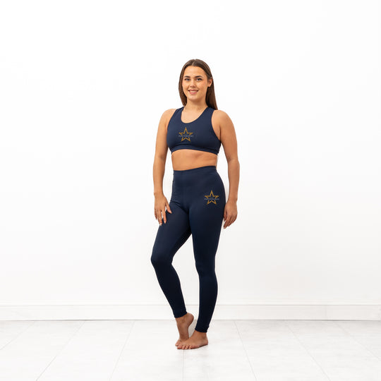 Star Performers Navy Footless Leggings