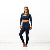 Pandr Fitted Long Sleeve Shrug - Navy