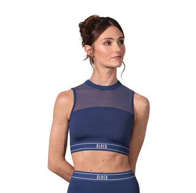 Bloch Mesh Crop Top - Blue