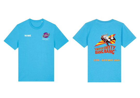 Chitty Chitty Bang Bang Adult T-Shirt - Aqua Blue