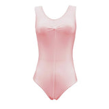Pandr Sleeveless Ruched Front Tank Leotard