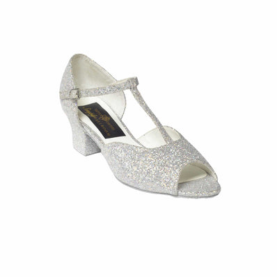 Tappers & Pointers Chloe 1.5inch Heel Silver