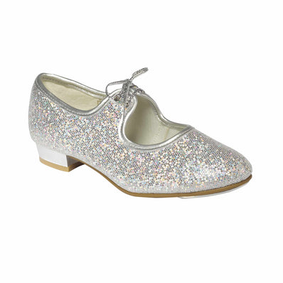 Tappers & Pointers Silver Glitter Tap Shoe
